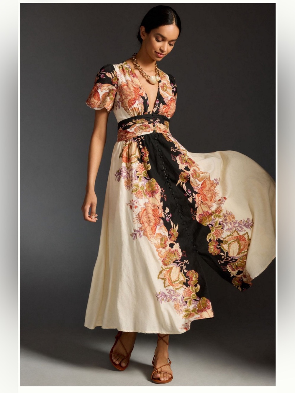 Anthropologie X-Small Petite Catalina Button Front dress